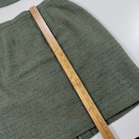 Petite Sophisticate Suit Wool Blend Blazer & Skirt Sexy Librarian Teacher Sz 8 - Picture 12 of 16